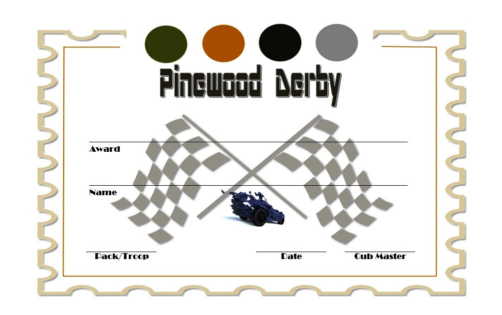 Pinewood Derby Certificate Template 7  Greatest Designs