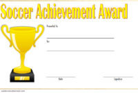 Soccer Achievement Certificate Template 2