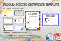 Soccer Certificate Template by Paddle