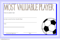 Soccer MVP Certificate Template 6
