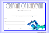Swimming Achievement Certificate Template 1