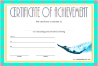 Swimming Achievement Certificate Template 2
