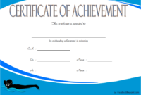 Swimming Achievement Certificate Template 5