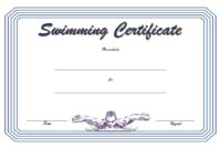 Swimming Certificate Template 1