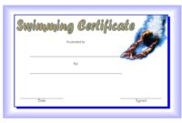 Swimming Certificate Template 2