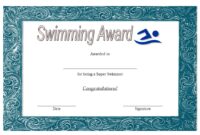 Swimming Certificate Template 3