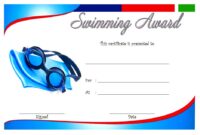 Swimming Certificate Template 9