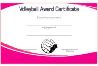 Volleyball Certificate Template 1