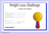 Weight Loss Certificate Template 7