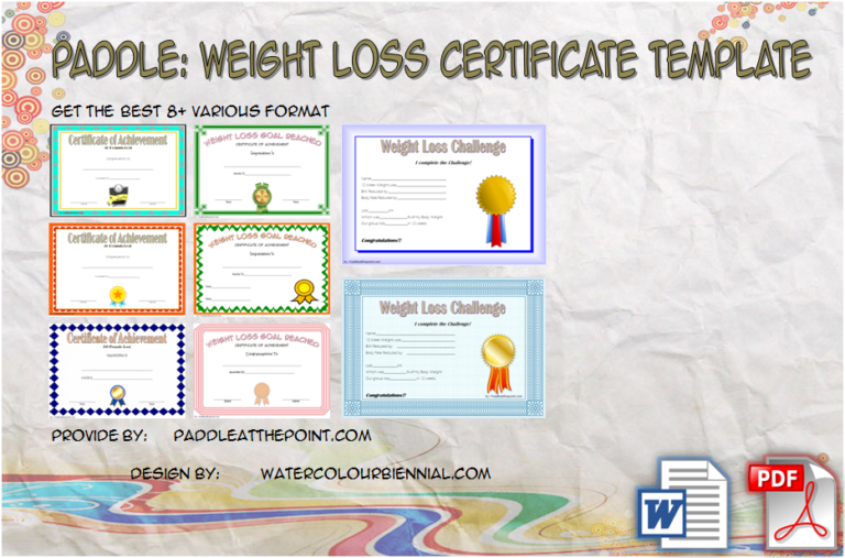 Weight Loss Certificate Template Free - 8+ New Design Ideas