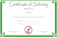 Certificate of Sobriety Template 3