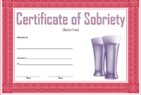 Certificate of Sobriety Template 5
