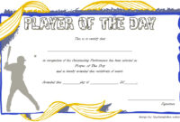 Player of The Day Certificate Template 5