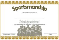 Sportsmanship Certificate Template 3