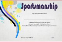 Sportsmanship Certificate Template 6