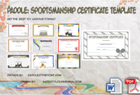 Sportsmanship Certificate Template by Paddle