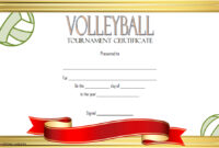 Volleyball Tournament Certificate Template 3