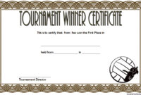 Volleyball Tournament Certificate Template 6