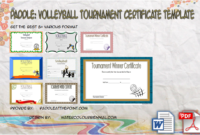 Volleyball Tournament Certificate Template by Paddle