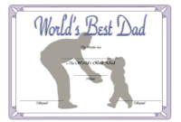 Best Dad Certificate Template 2