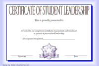 Excellence Student Leadership Certificate Template 4