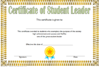 Great Student Leadership Certificate Template 3