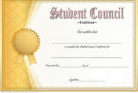 Student Council Certificate Template 5