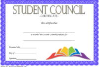 Student Council Certificate Template 7