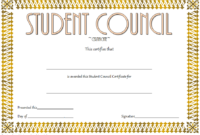 Student Council Certificate Template 8