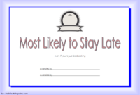 FREE Most Likely to Certificate Template 2