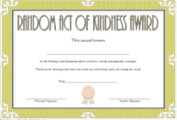 Random Act of Kindness Certificate Template 4