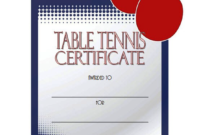 Table Tennis Certificate Template 5