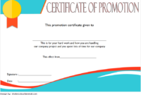 Certificate of Job Promotion Template FREE 3