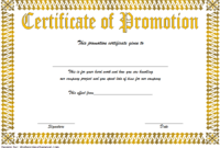 Certificate of Job Promotion Template FREE 5