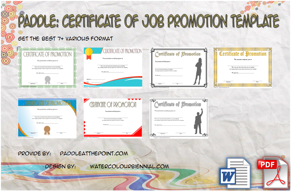 certificate of job promotion, job promotion certificate template, printable promotion certificate templates