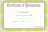 Certificate of School Promotion Template 1 FREE