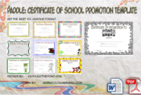 Certificate of School Promotion Template Ideas FREE by Paddle