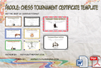 Chess Tournament Certificate Template FREE by Paddle