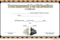 Chess Tournament Participation Certificate Template FREE 1