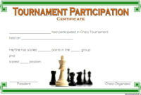 Chess Tournament Participation Certificate Template FREE 3