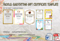 Free Printable Babysitting Gift Certificate Template by Paddle