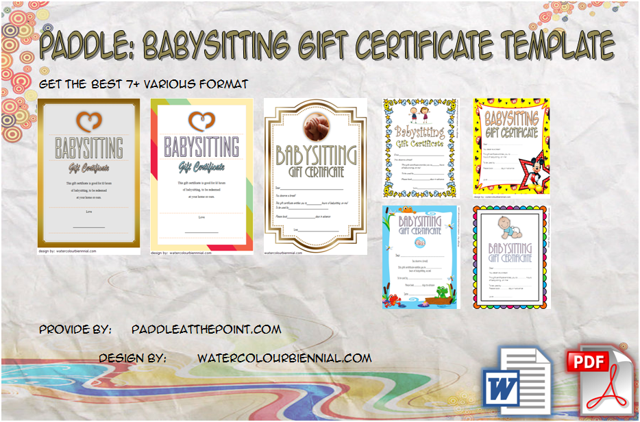 FREE Printable Babysitting Gift Certificate: 7+ Concepts