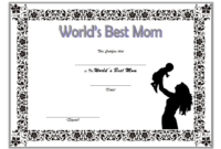 Worlds Best Mom Certificate Template FREE 2