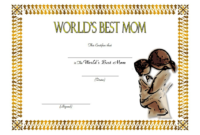 Worlds Best Mom Certificate Template FREE 9