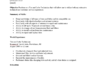 An Excellent Tire and Lube Technician Resume Sample Free Download