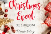 1st Christmas Holiday Event Flyer Template Free Printable