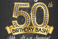 50th Birthday Party Flyer Templates Free Design (1st Wonderful Idea)