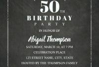 50th Birthday Party Flyer Templates Free Design (5th Wonderful Idea)