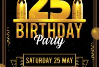 Birthday Poster Template PSD Free Download (5th Best Design)