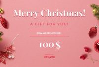 Christmas Gift Voucher Template Free (1st Design Idea)